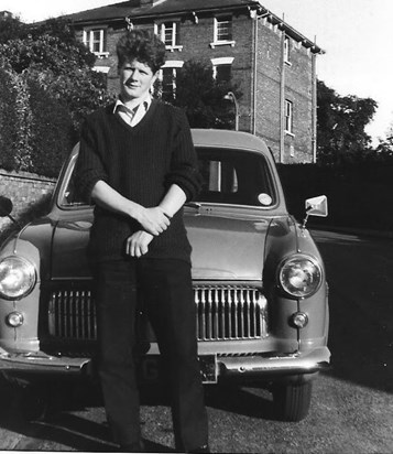 Derek with his first car, Salisbury 1964. 