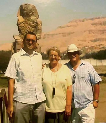 Glen, Val & Paul in Luxor, Egypt