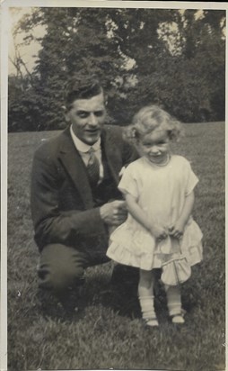 First picture of Mum and her father, c 1930?