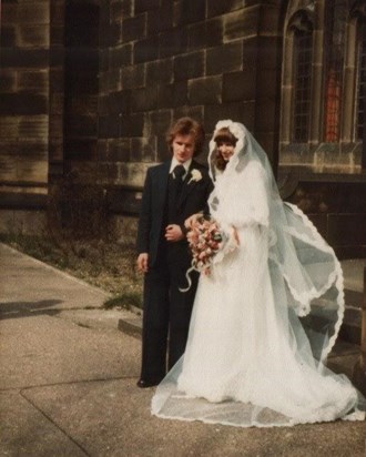 Stewart and Linda on their wedding day