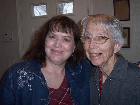Sue Ford and Dorothy Uhlig April 2009 - last time we were together in person