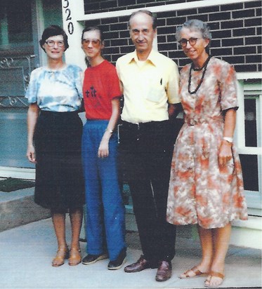 Dorothy with former coworkers, Dorothy & Garland Bare, with daughter Eileen - 1983