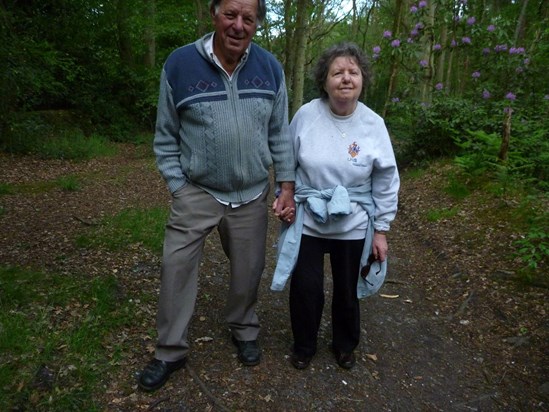 Mum and Dad in the woods