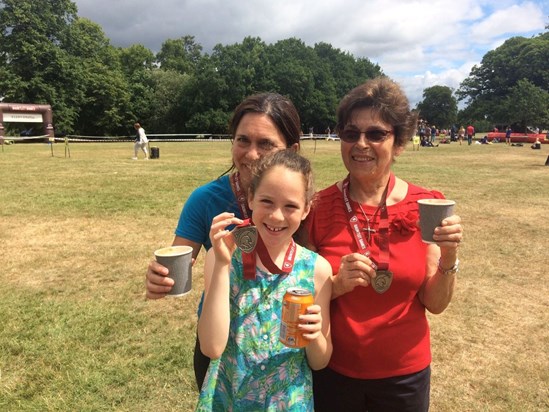 Mum ran after Lara running after her mum and aunties! 