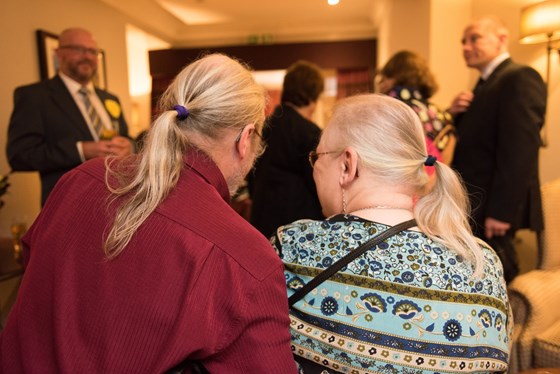 Martin and Sally in 2017, sharing a moment together