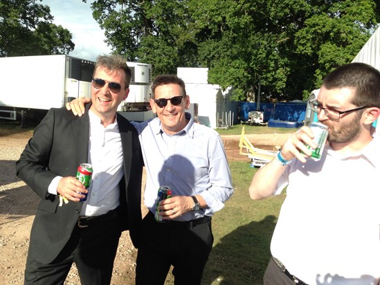 with Rick and Joe after a Kendal Calling set