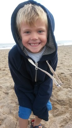 Just one of my favourite's of my nephew, on the beach when we came to visit x 