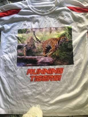 Running tigers t shirt