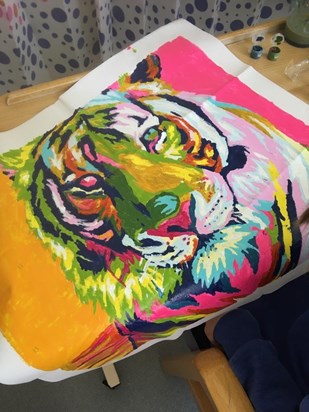 Tiger art in hospital 