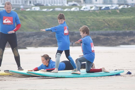 Surfing in Newquay 