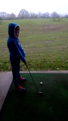 Golf with grandad Keith