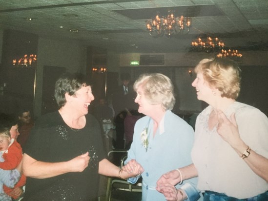 Eunice with her sister-in-laws, Joan and Jan.