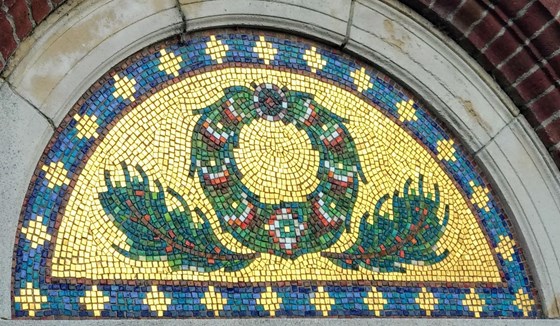 Mosaic at Landican Crematorium