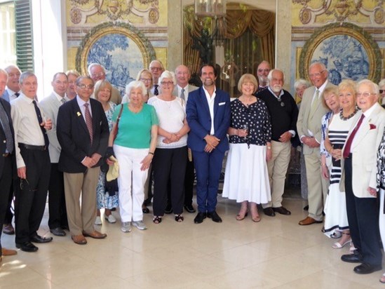 The group at the reception hosted by the President of Madeira Islands, Miguel Alburquerque at the Palace (Quinta Vigia), 25th May 2019