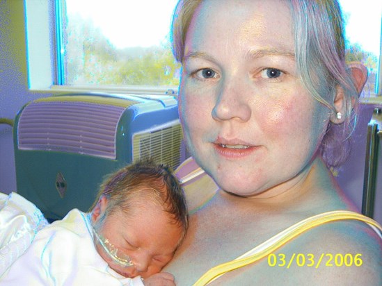 Proud mum with Charlie September 2006 xx