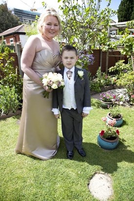 Mum and son at Louisa's wedding xx