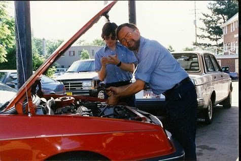 Harry changes sparkplugs
