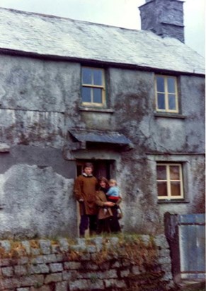 My father, my mother and I at Trevauden cottage, Cornwall. 