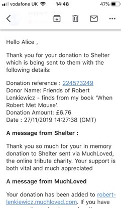 Message from Shelter 