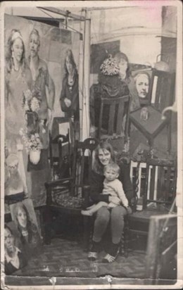 Me with my mother, Mouse in Robert’s studio. 
