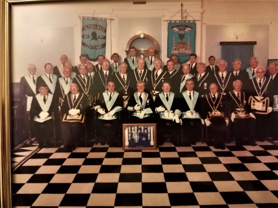 Brian with his Lodge colleagues