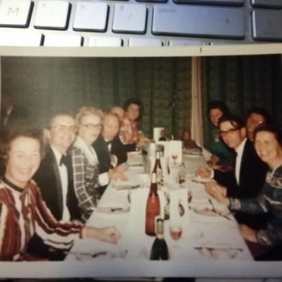 A Ladies Evening in 1973 with John and Gwyneth Loudon and friends.