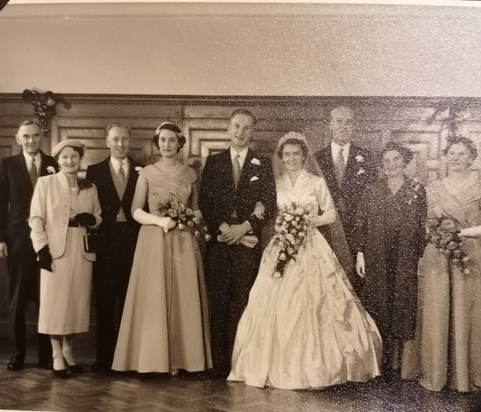 Brian and Dorothy's wedding with Brian's best friend ,John Loudon as Best Man in 1954