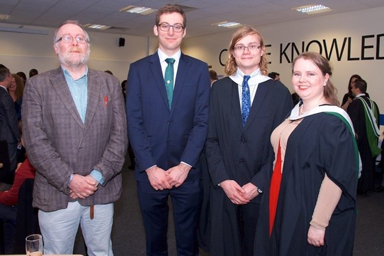 ITS Graduation 2014 with students Oliver Collinson, Torris Rassmussen & Charlotte Stead