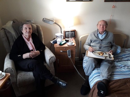 2019 Nov Dad and Choc in Care Home