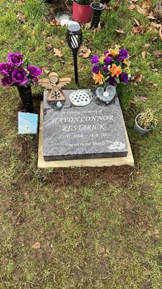 Our boys headstone . Miss you Son x