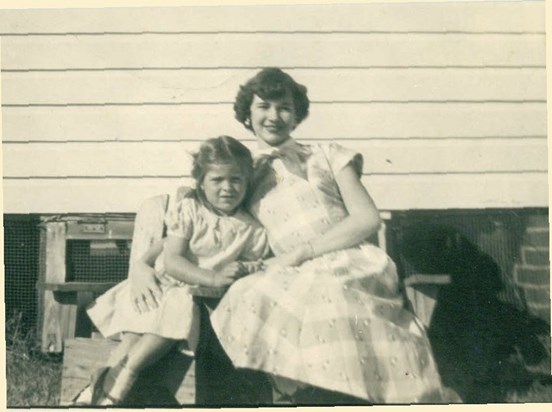 Aunt Esther and me in 1956 in Tallahassee, Florida