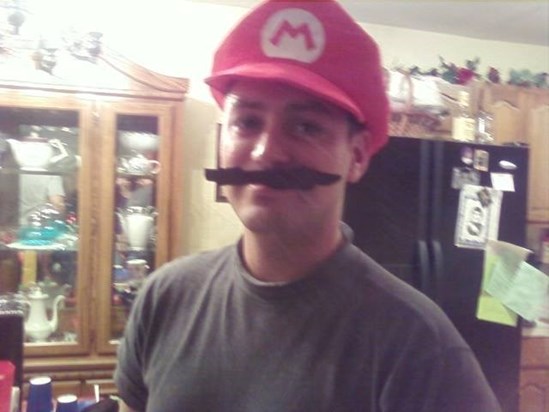 Eddie as Mario on Halloween