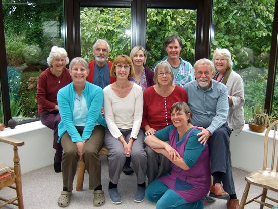 Jane Taylor + some Bridport Cohousing friends at home in Upwey