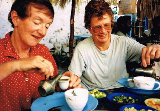 Eritrea 1996 ~ Dee & Jane  ~ A coffee break