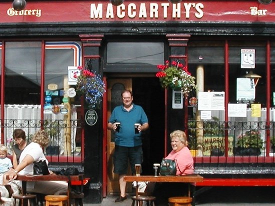 james at his favourite bar in Castetownbere Ireland
