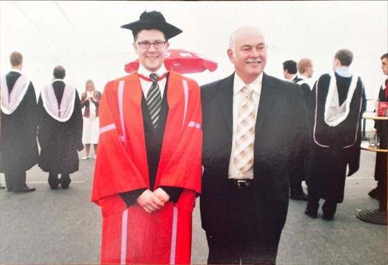 Jim at the graduation of his nephew