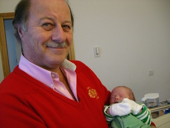 First ever picture with his first grandson