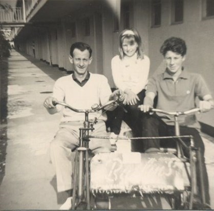 Vickey, Pete and Dad Tri-Bike @ Butlins