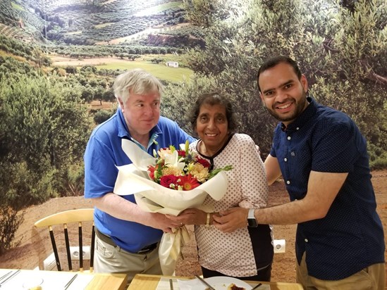 Rekha, David and Rohit in Crete on her Birthday - 16 June 2018