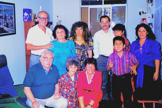 Maria Lourdes With Her Mother,Aunts,Uncle, Brother and Nephew