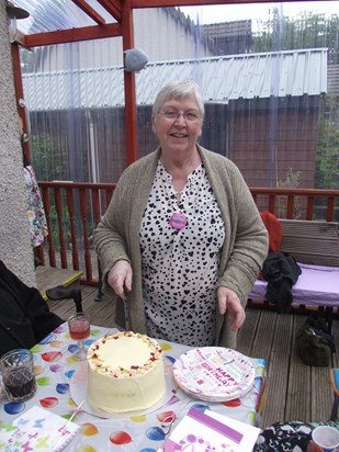 mum on her 70th birthday 3 months before she was unexpectedly taken from us by ipf.