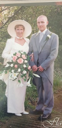 Carole on her Wedding Day with son Matthew