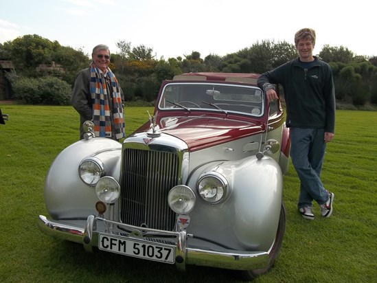 Celebrating Fathers Day in 2013 with Harry and of course the Alvis!