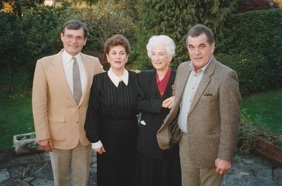 Colin with his sister, Anne-Marie, mother Lydia and brother Ralph