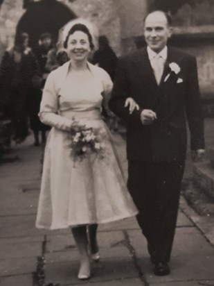 Henry on his wedding day in 1959 to Elsie