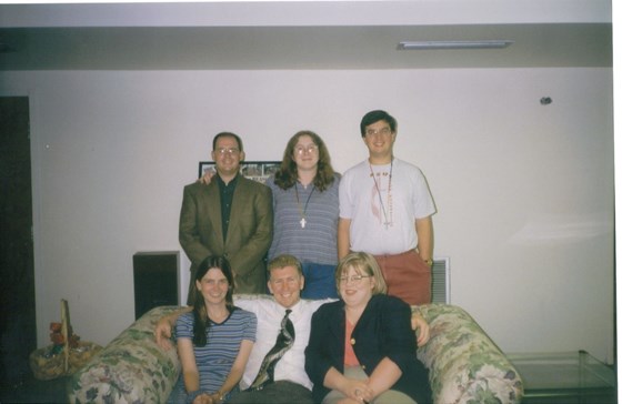 Brent, Jennifer, Ryan, Amy, Dave,  and Debbie at Polk House while she was at FSU