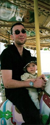 With Finn on Cannes Carousel