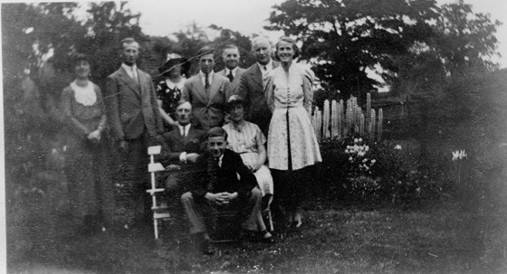Granny and Grandad Clark silver wedding 1937.  Tony at the front.