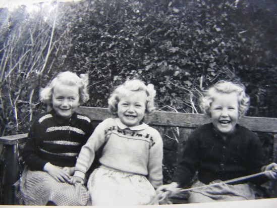 Sue, Lyndy and Joey - a long time ago!