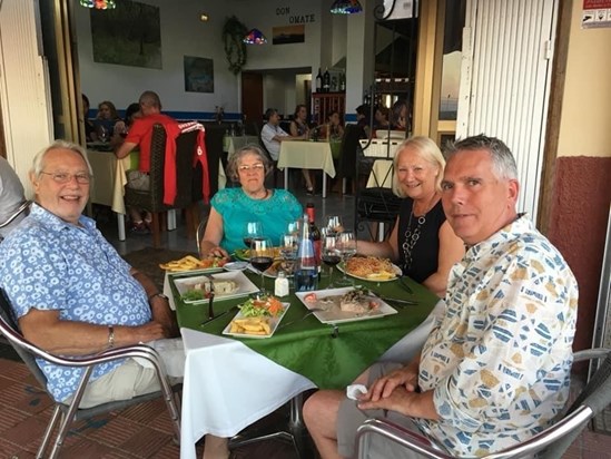 Dinner in La Gomera with Steve and Anita Prince